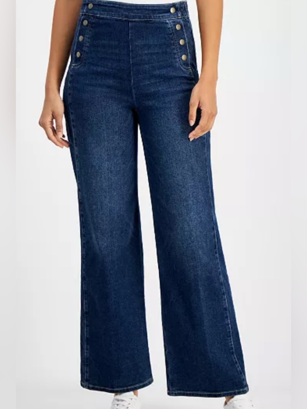NAUTICA JEANS Wide Leg High Waist Side-Zip Sailor Jean Size 12